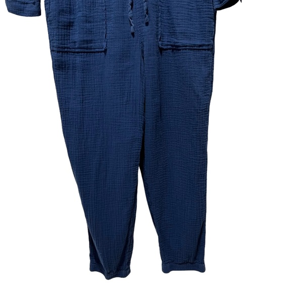 MADEWELL light-spun tapered-leg jumpsuit one piece gauze drawstring pockets - Picture 7 of 12
